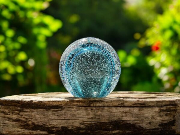 GU2020 | Personalisierter Bolurn und Schmetterling aus blauem transparentem Glas – Bild 4