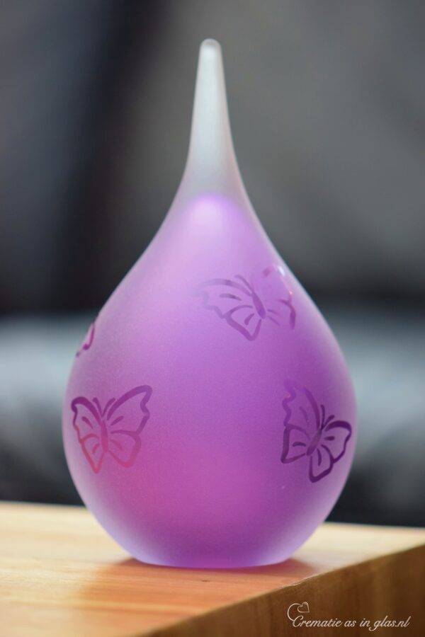 GU2012 | Urntje van paars glas gepersonaliseerd - Afbeelding 3