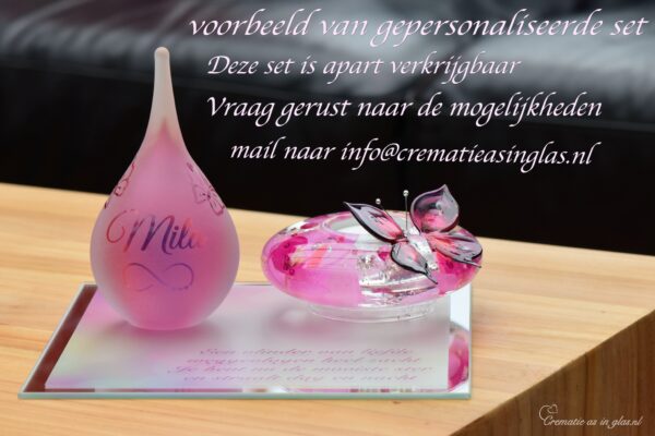GU2011 | Urne aus rosa und blauem Glas personalisiert – Bild 4