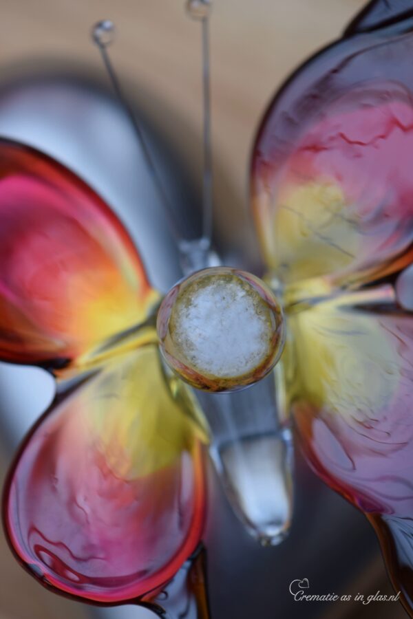 CVU3003 | Glazen urn gepersonaliseerd met crematie-as vast in glas - Imagen 2