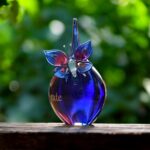 GU2003 | Urne und Schmetterling aus rosa und blauem transparentem Glas personalisiert