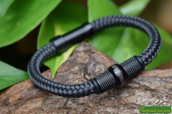 HSSA1063 | Cremation ashes men's memorial bracelet sailrope - Image 3