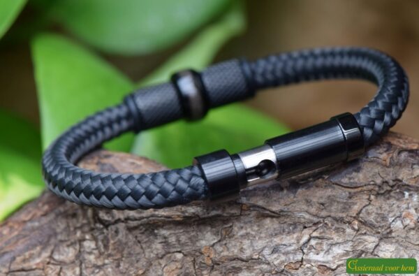 HSSA1063 | Cremation ashes men's memorial bracelet sailrope - Image 4
