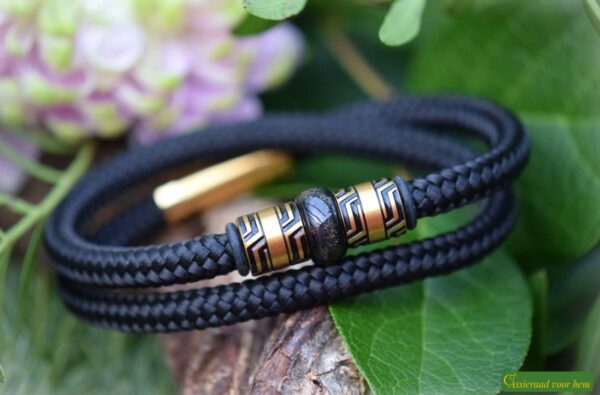 HSSA1058 | Crematie-as heren gedenk armband sailrope