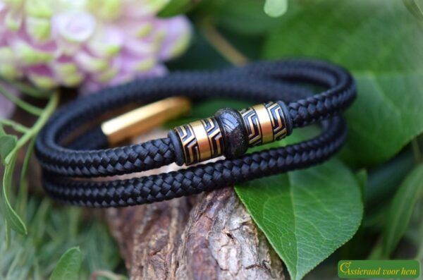 HSSA1058 | Crematie-as heren gedenk armband sailrope - Afbeelding 3