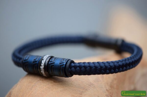 HSSA1036 | Crematie-as heren gedenk armband sailrope - Imagen 2