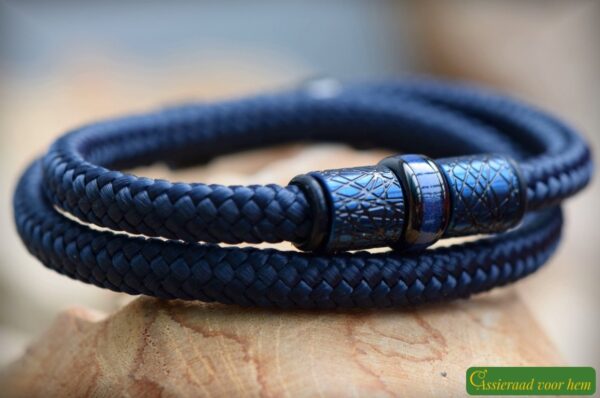 HSSA1045 | Crematie-as heren gedenk armband sailrope - Imagen 5