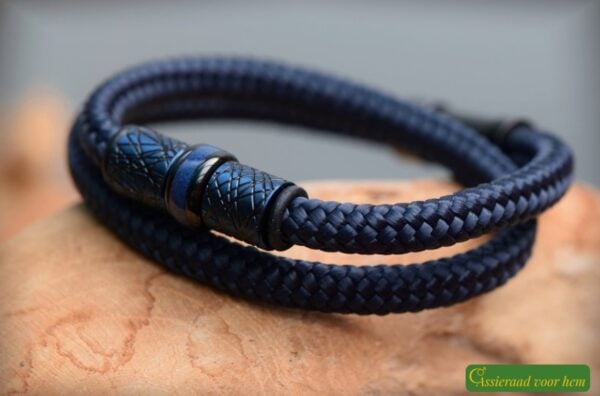 HSSA1045 | Crematie-as heren gedenk armband sailrope - Imagen 6