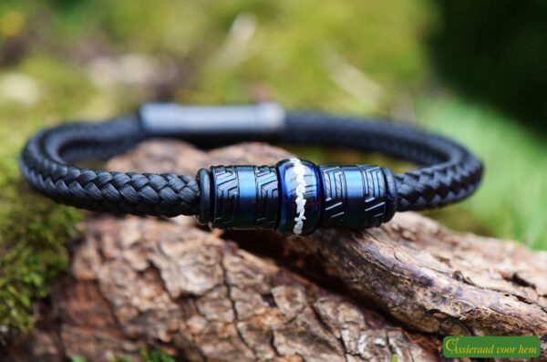 HSSA1057 | Crematie-as heren gedenk armband sailrope