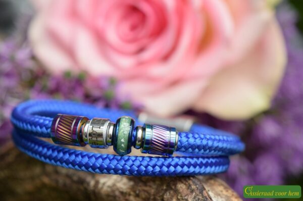 HSSA1038 | Crematie-as heren gedenk armband sailrope - Imagen 3