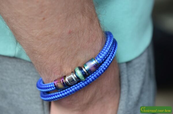 HSSA1038 | Crematie-as heren gedenk armband sailrope - Imagen 4