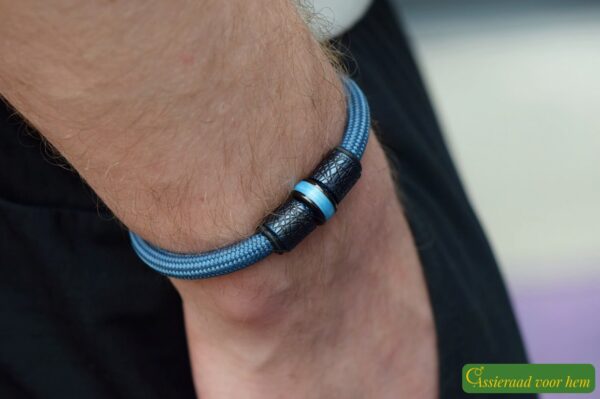 HSSA1060 | Crematie-as heren gedenk armband sailrope - Afbeelding 6