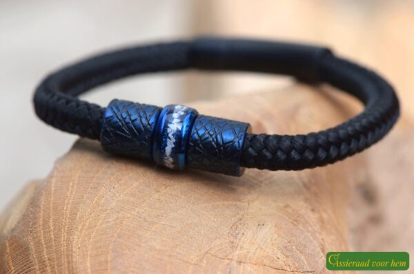 HSSA1059 | Cremation ashes men's memorial bracelet sailrope