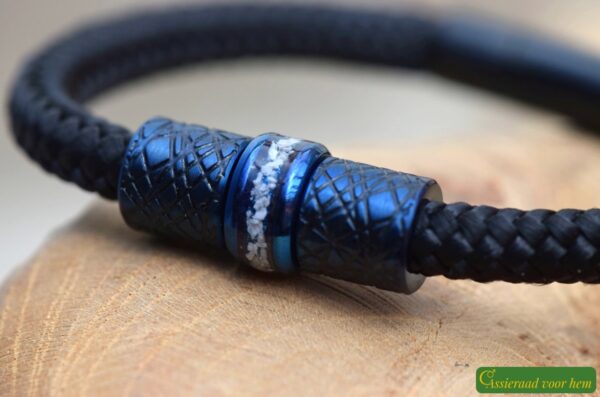 HSSA1059 | Cremation ashes men's memorial bracelet sailrope - Image 4