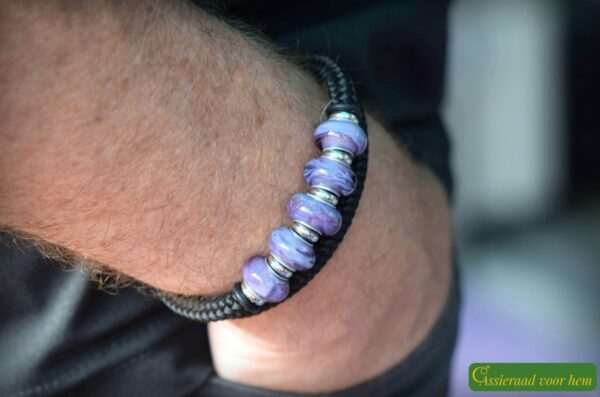 HSSA1061 | Crematie-as heren gedenk armband sailrope - Afbeelding 10