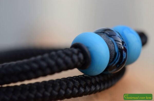 HSSA1062 | Crematie-as heren gedenk armband sailrope - Afbeelding 3