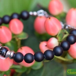 HSNA4011 | Crematie-as heren gedenk armband natuursteen