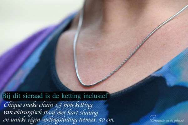 DSH4001 | Damen Halskette mit Einäscherung, Asche oder Haaren – Bild 7