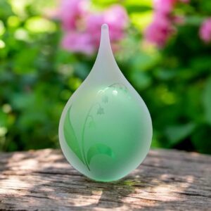 GU2010 | Urntje van groen glas  gepersonaliseerd