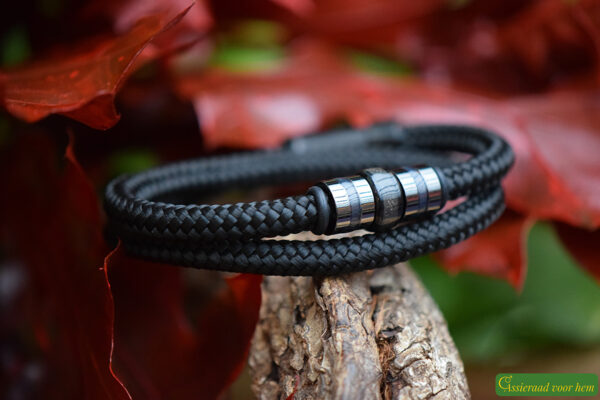 HSSA1064 | Crematie-as heren gedenk armband sailrope - Afbeelding 2