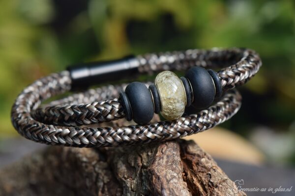 HSSA1068 | Crematie-as heren gedenk armband sailrope