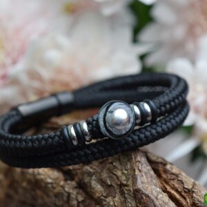 HSSA1069 | Crematie-as heren gedenk armband sailrope