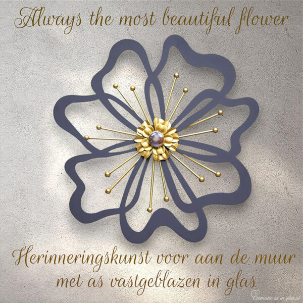 CVU3022 | Glass urn personalized with cremation ashes fixed in glass