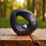 zwarte urn van keramiek met zilver hartje