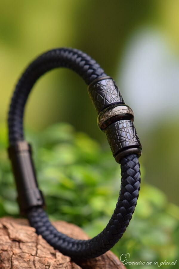 HSSA1072 | Crematie-as heren gedenk armband sailrope - Image 3