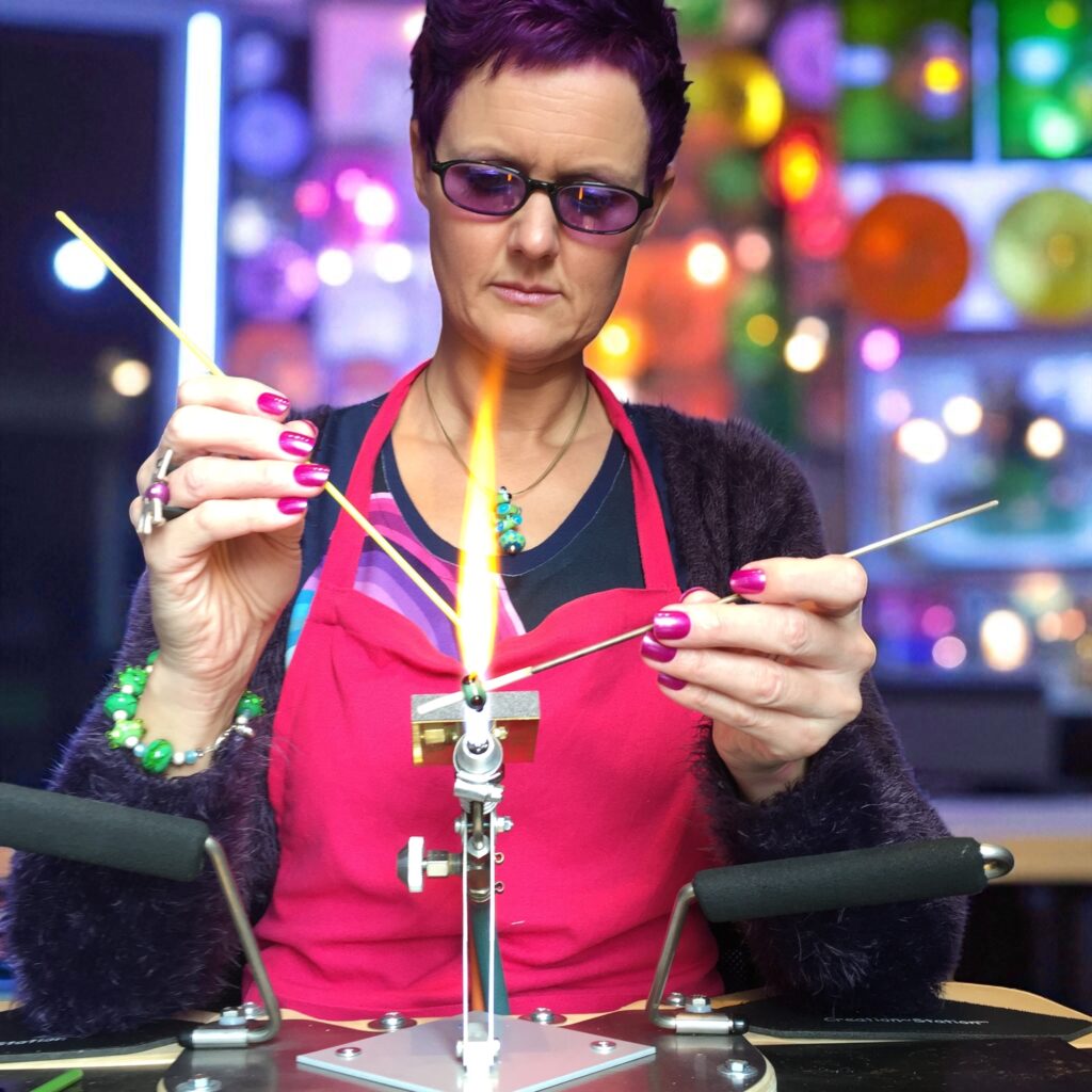 jet aan de brander voor glasverwerking